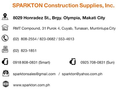 sparkton construction supplies inc|Contact Us – Sparkton Const. Supplies, Inc..